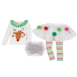 ADORABLE GIRLS REINDEER TUTU SET